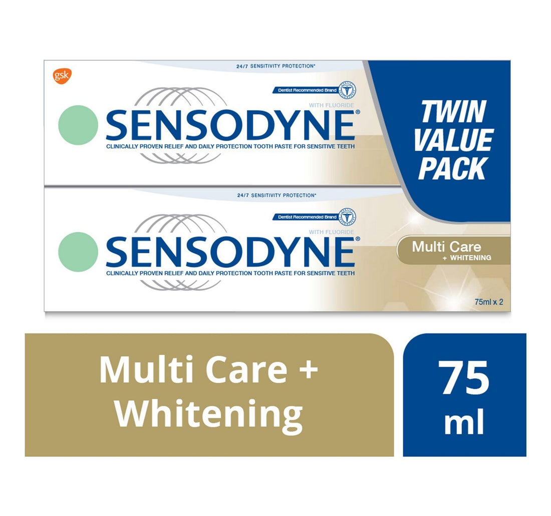 Sensodyne Multi Care + Whitening Twin Pack Toothpaste 2 x 75 ml