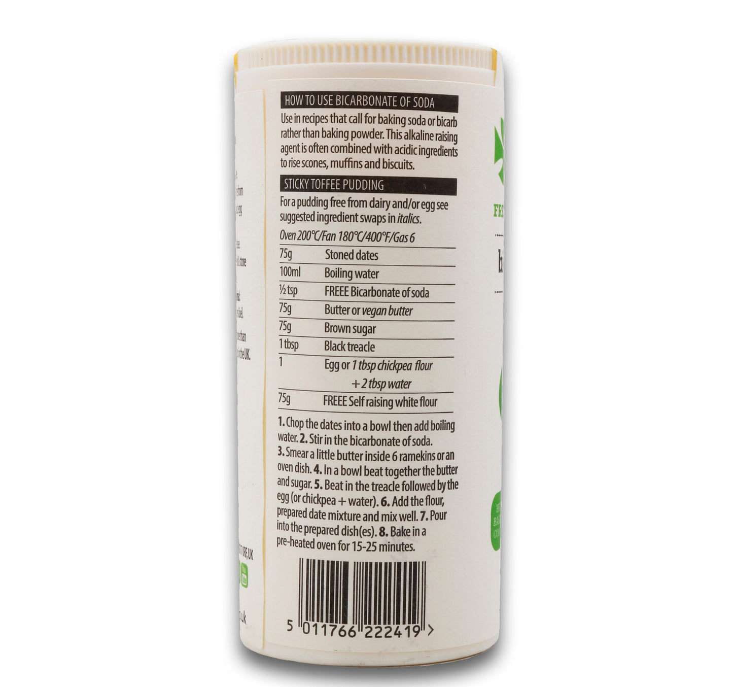 Doves Farm Free Bicarbonate of Soda 200 g