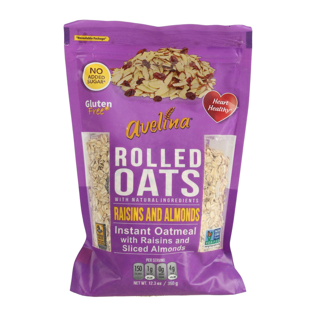 Avelina No Sugar Added Raisins & Almonds Rolled Oats 350 g
