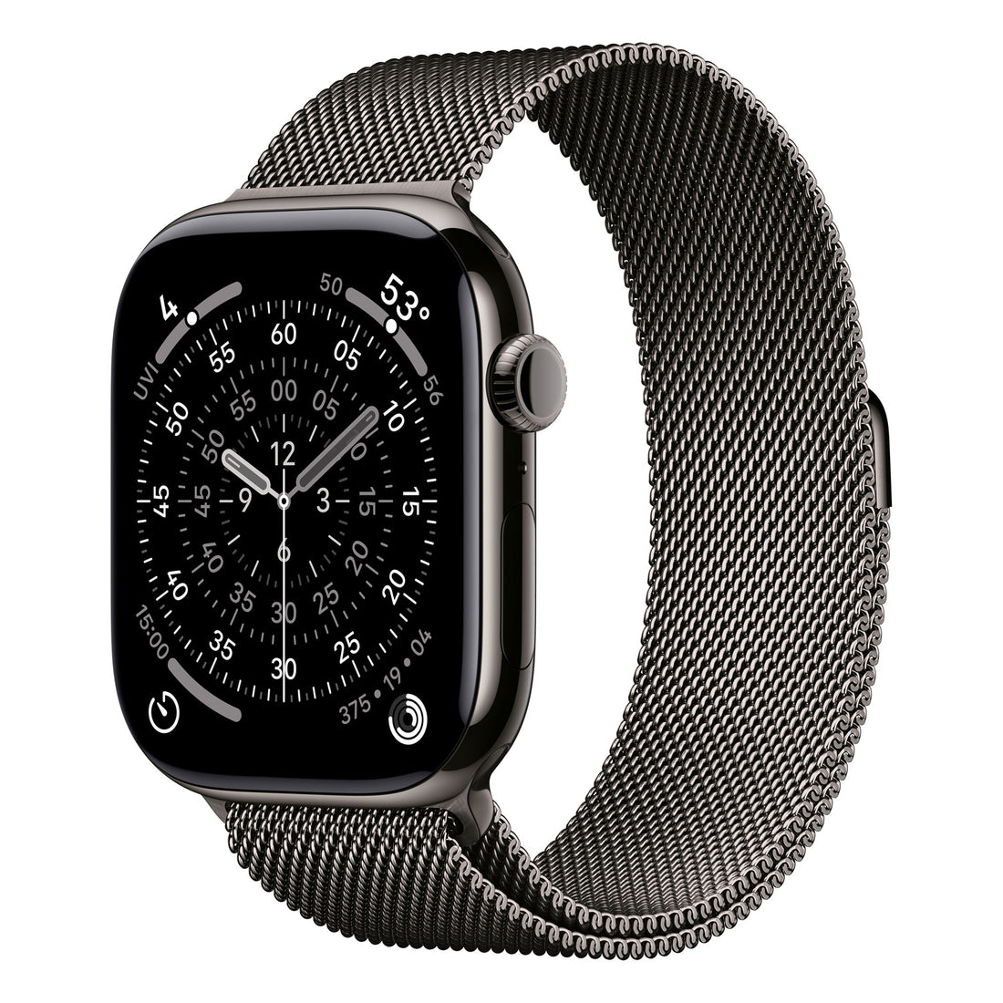Apple Watch Series 11 GPS + Cellular Smartwatch, 46 mm Slate Titanium Case with Slate Milanese Loop (M/L), MFD44AF/A