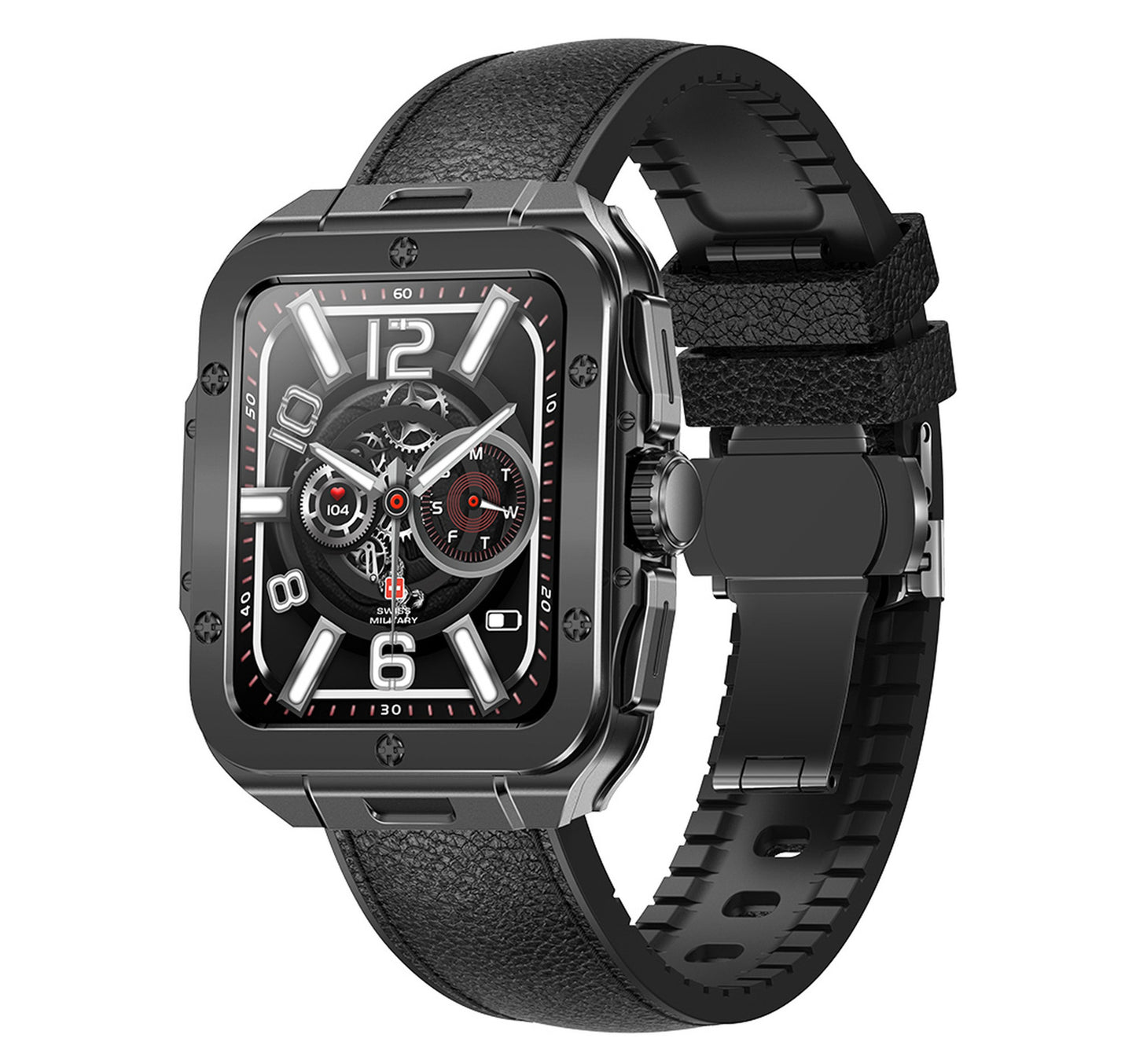 Swiss Military Alps2 Smartwatch, 1.85 inches Display, Black