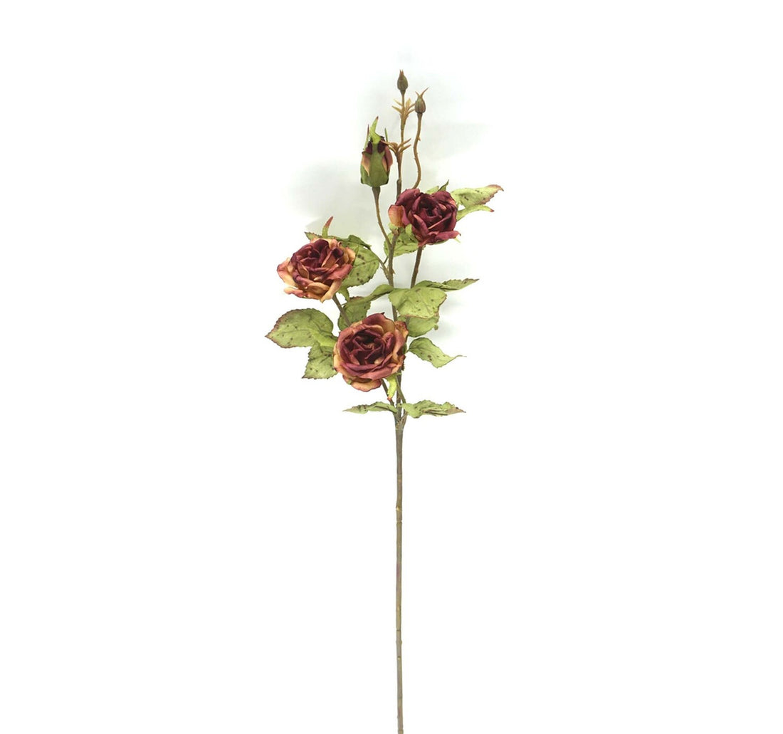 Maple Leaf Artificial Stick Flower Rose 58cm 4725 Assorted