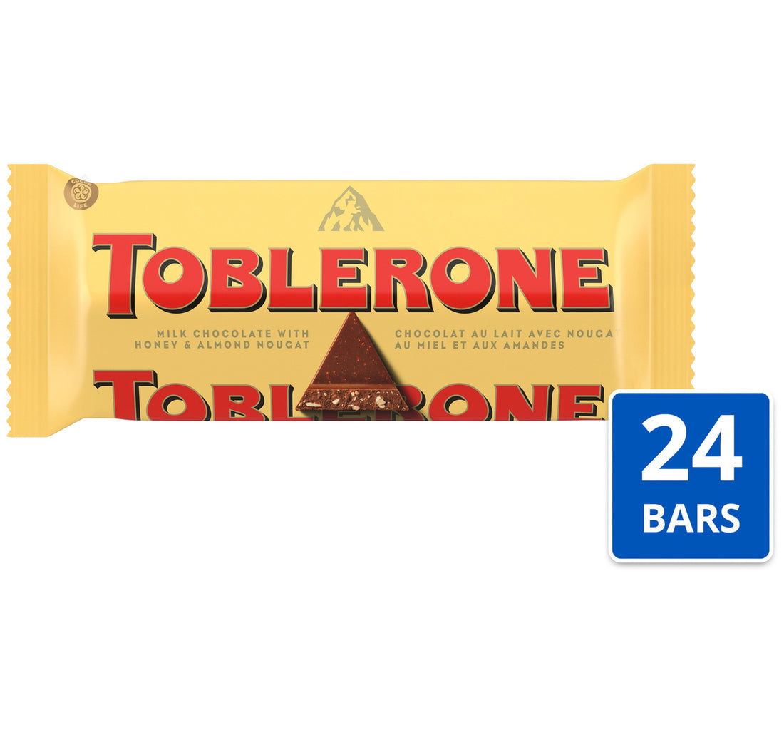 Toblerone Swiss Milk Chocolate Bar with Honey and Almond Nougat 24 x 35g