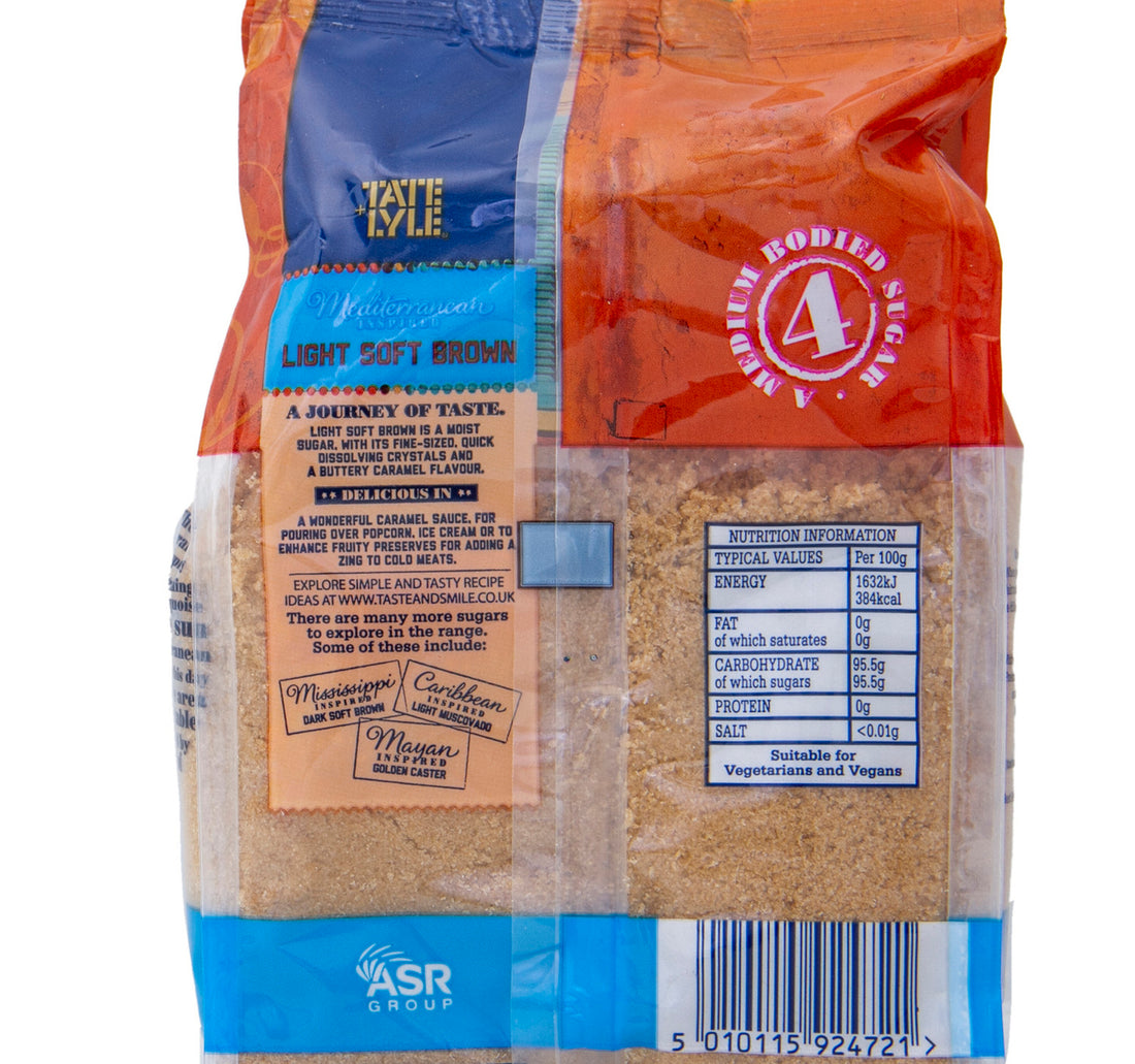 Tate Lyle Mediterranean Inspired Light Soft Brown Sugar 500 g