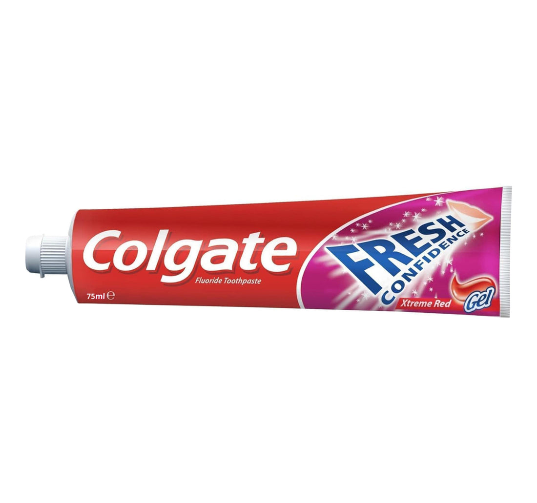 Colgate Fresh Confidence Xtreme Red Gel Toothpaste Value Pack 4 x 75 ml