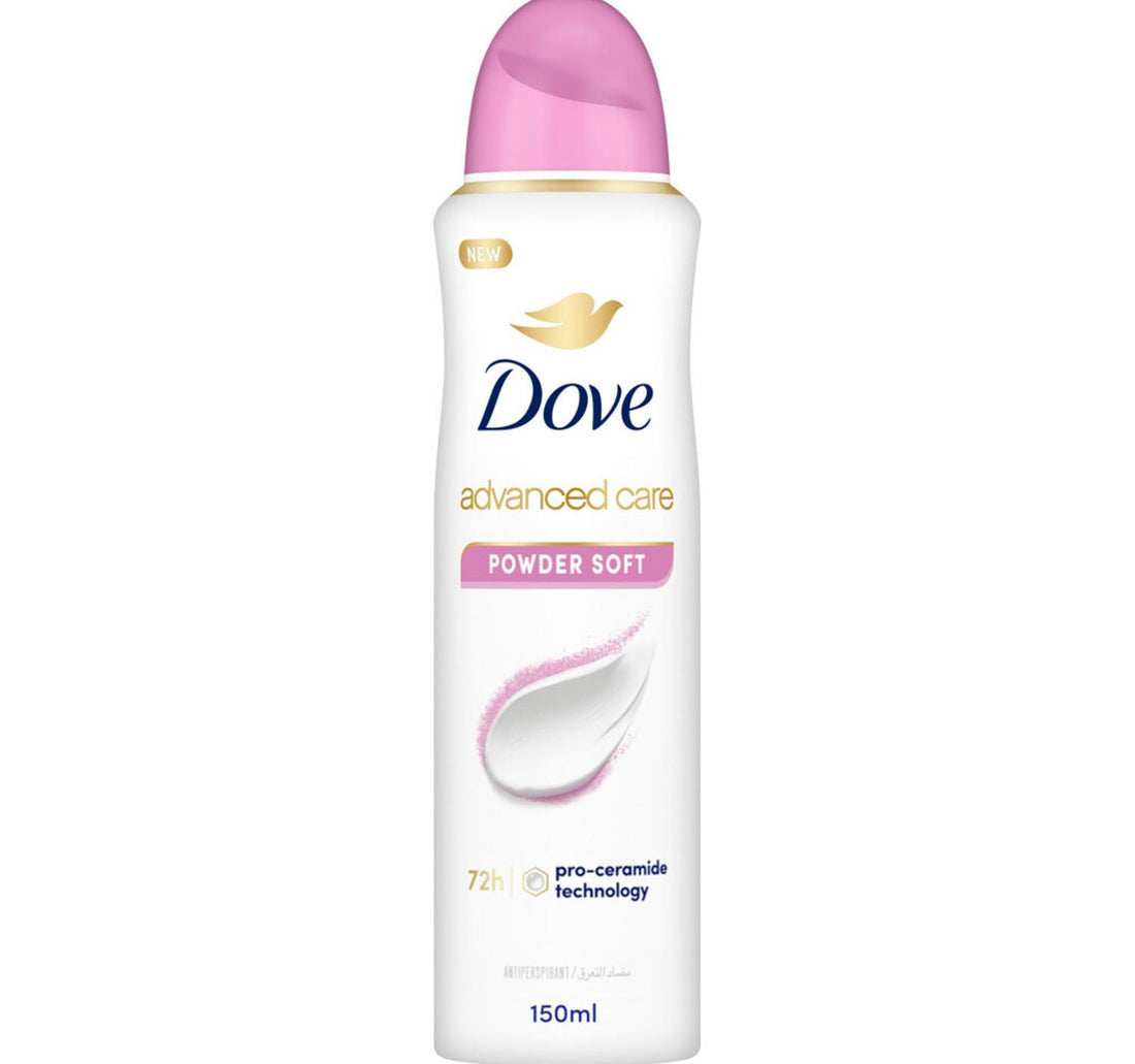 مزيل عرق دوف للنساء، بخاخ بودرة ناعم خالي من الكحول، 150 مل