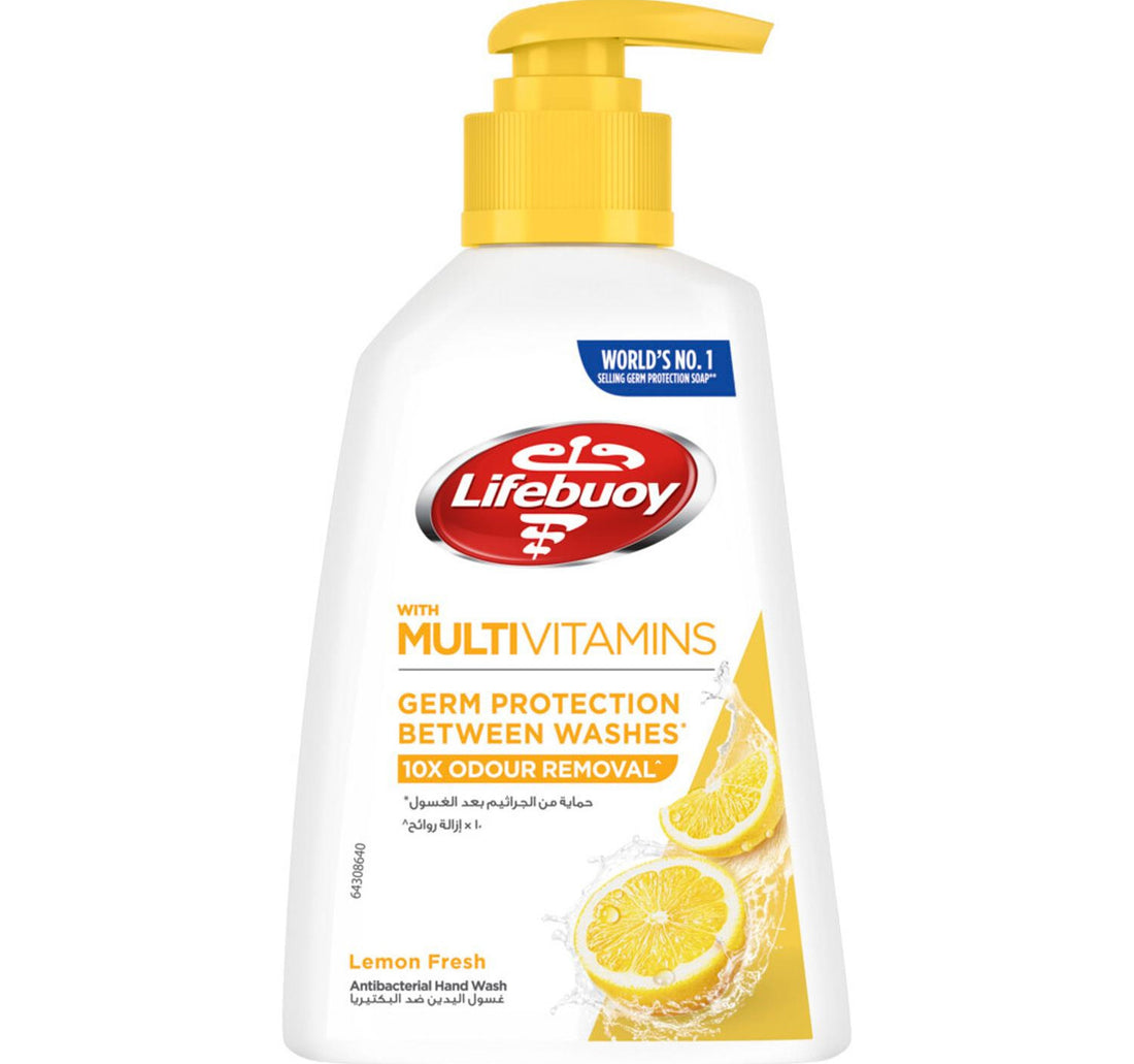 غسول اليدين لايف بوي المضاد للبكتيريا برائحة الليمون المنعش 200 مل