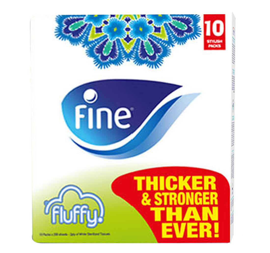 Fine Fluffy Facial Tissue 10 x 200 Sheets
