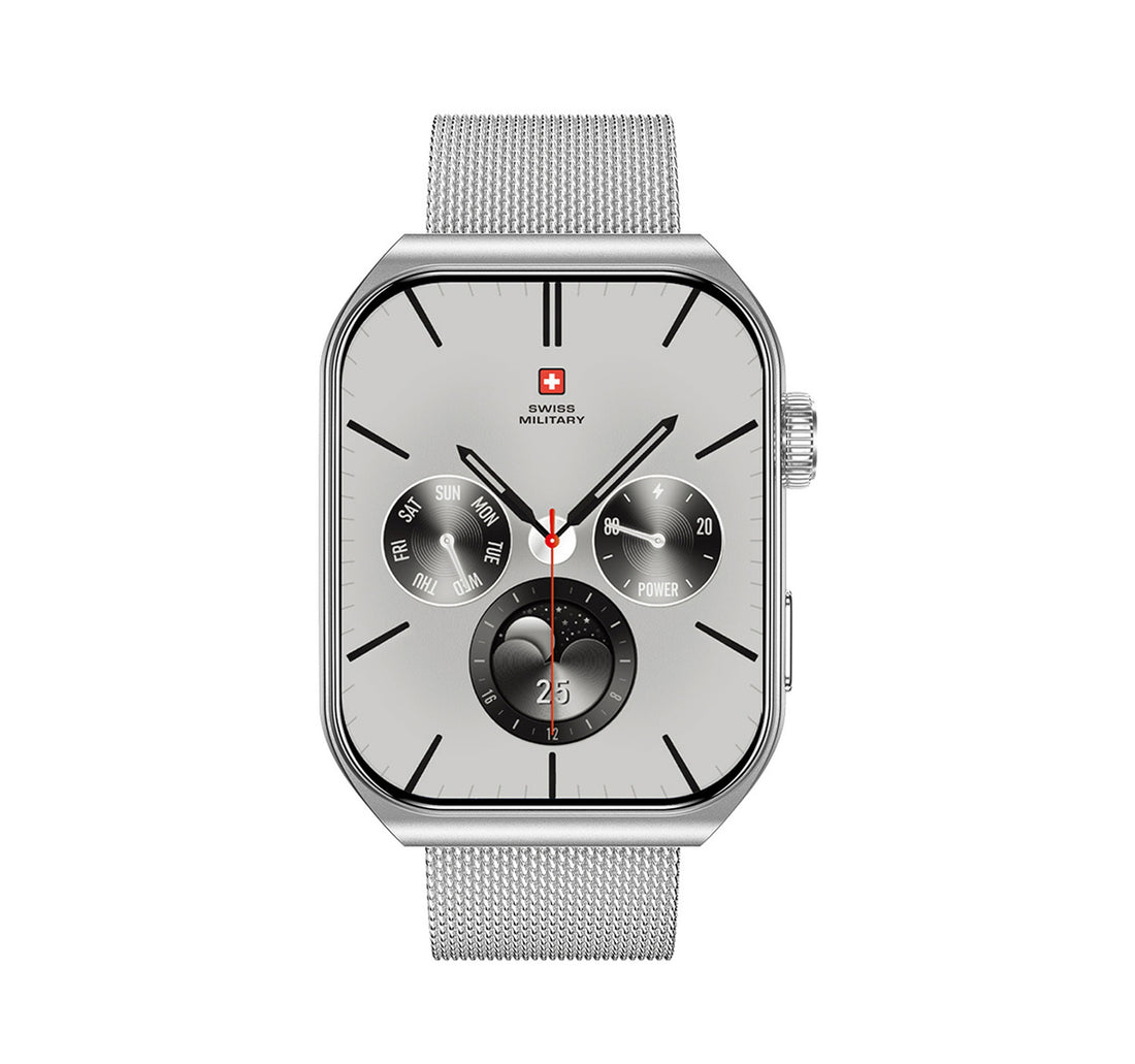Swiss Military Smart Watch Alps 3 Silver Stainless Steel