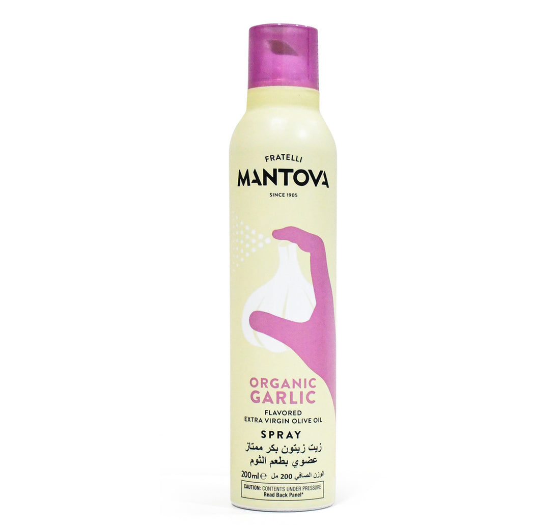 Mantova Organic Garlic Flavored Extra Virgin Olive Oil Spray 200 ml