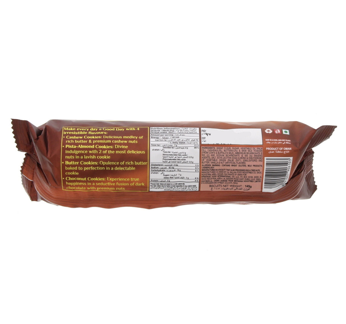 Britannia Good Day Cashew Cookies 145 g
