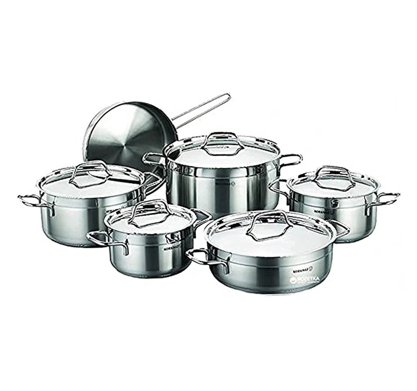 Korkmaz Alfa Plus Cookware Set, 11 pcs, Silver, A1610