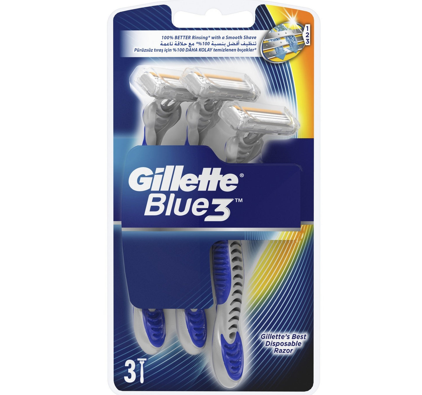 Gillette Blue3 Men's Disposable Razors 3 pcs