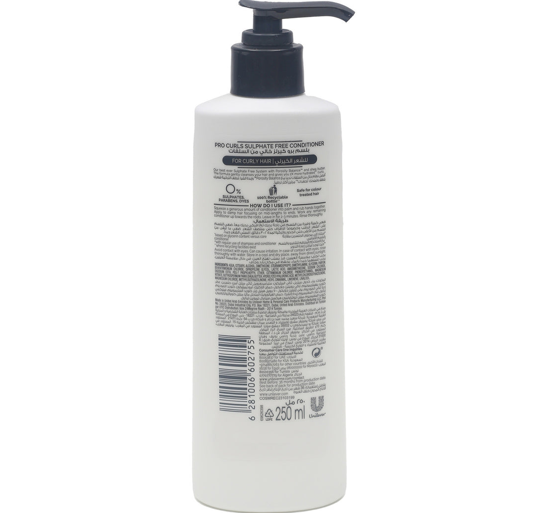 TRESemme Pro Curls Sulphate Free Conditioner 250 ml