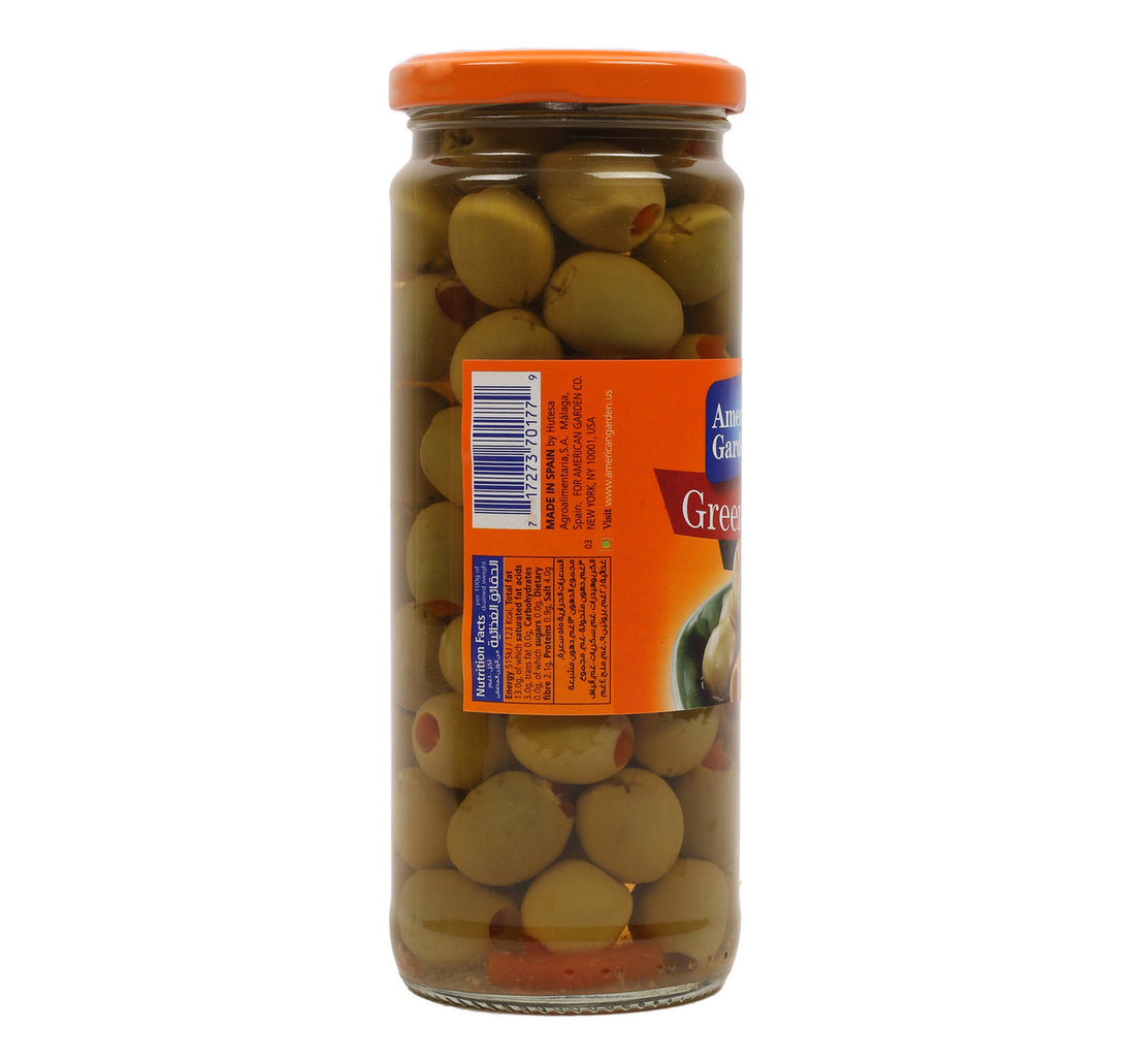 American Garden Stuffed Green Olives 450 g