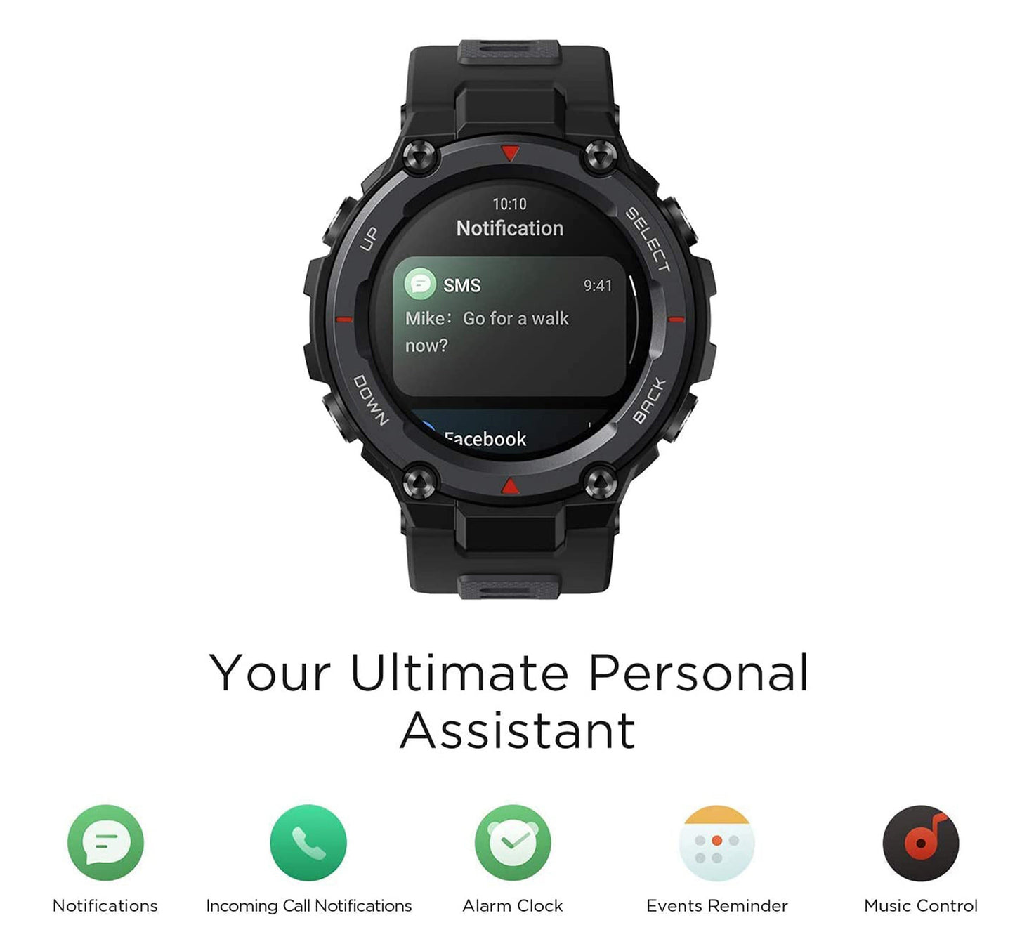 Amazfit GPS T-Rex Pro Smartwatch, Black, A2013 Sultan Center