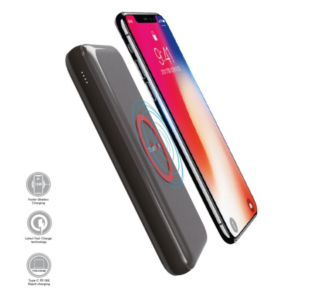 Trands Power Bank with Fast Wirless Charging QC 30 PD, 10000mAh, PB1309