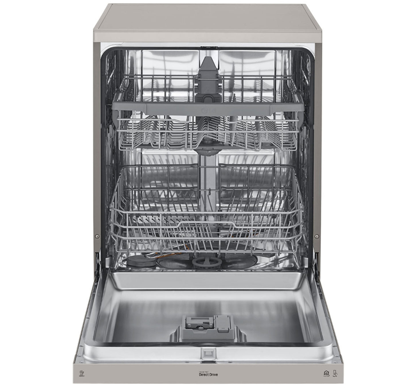 LG Free Standing Dishwasher, 8 Programs, 14 Place Settings, Platinum Silver, DFB512FP