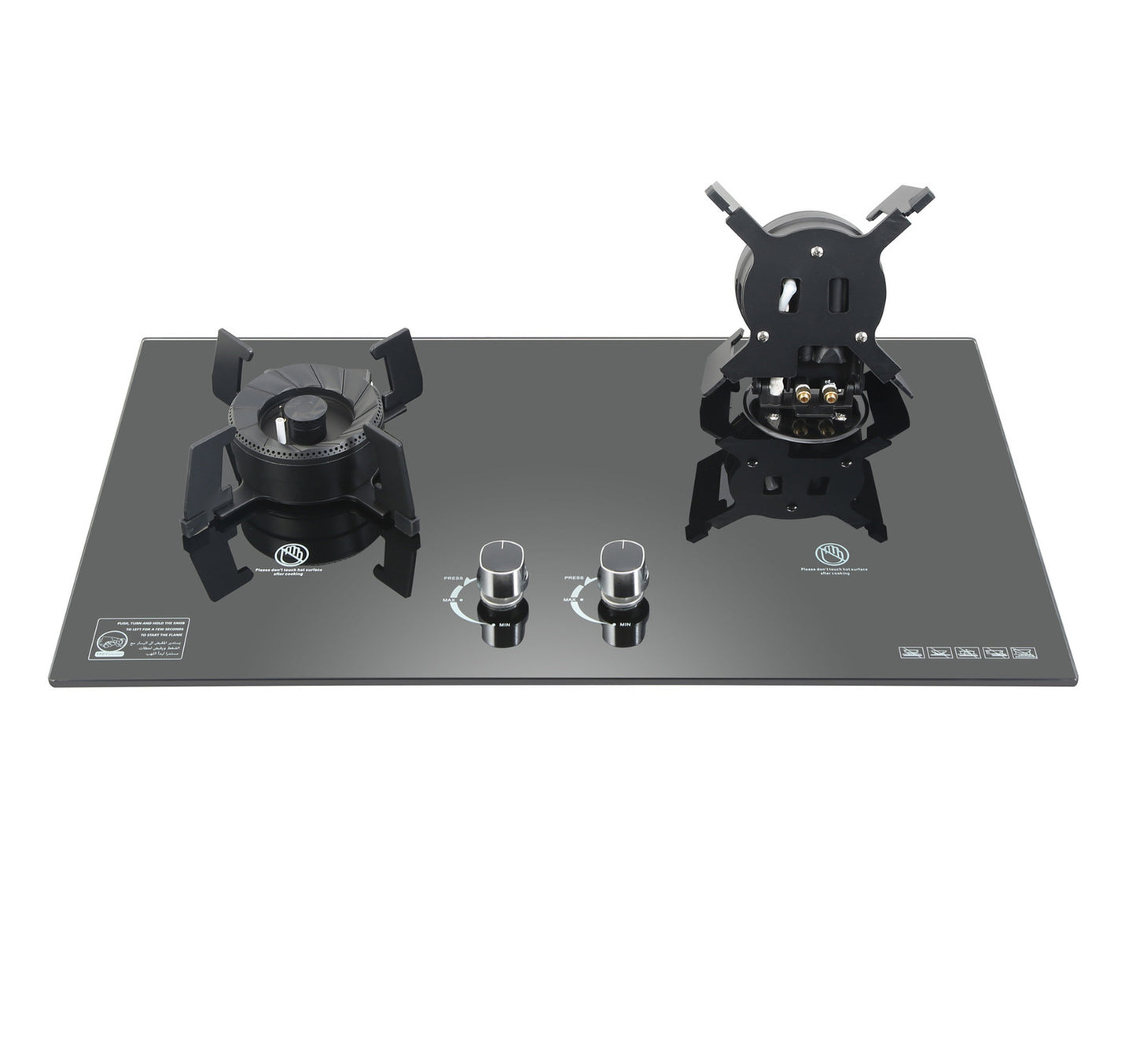Ikon Glass Gas Hob IK-GL7502F 2Burner