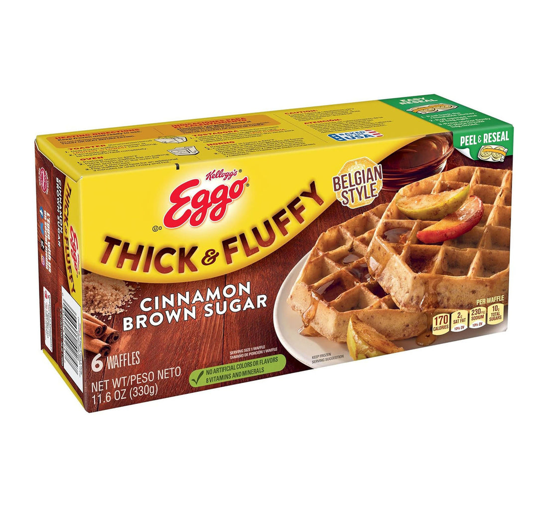 Kellogg's Eggo Thick And Fluffy Cinnamon Brown Sugar Waffles 330 g