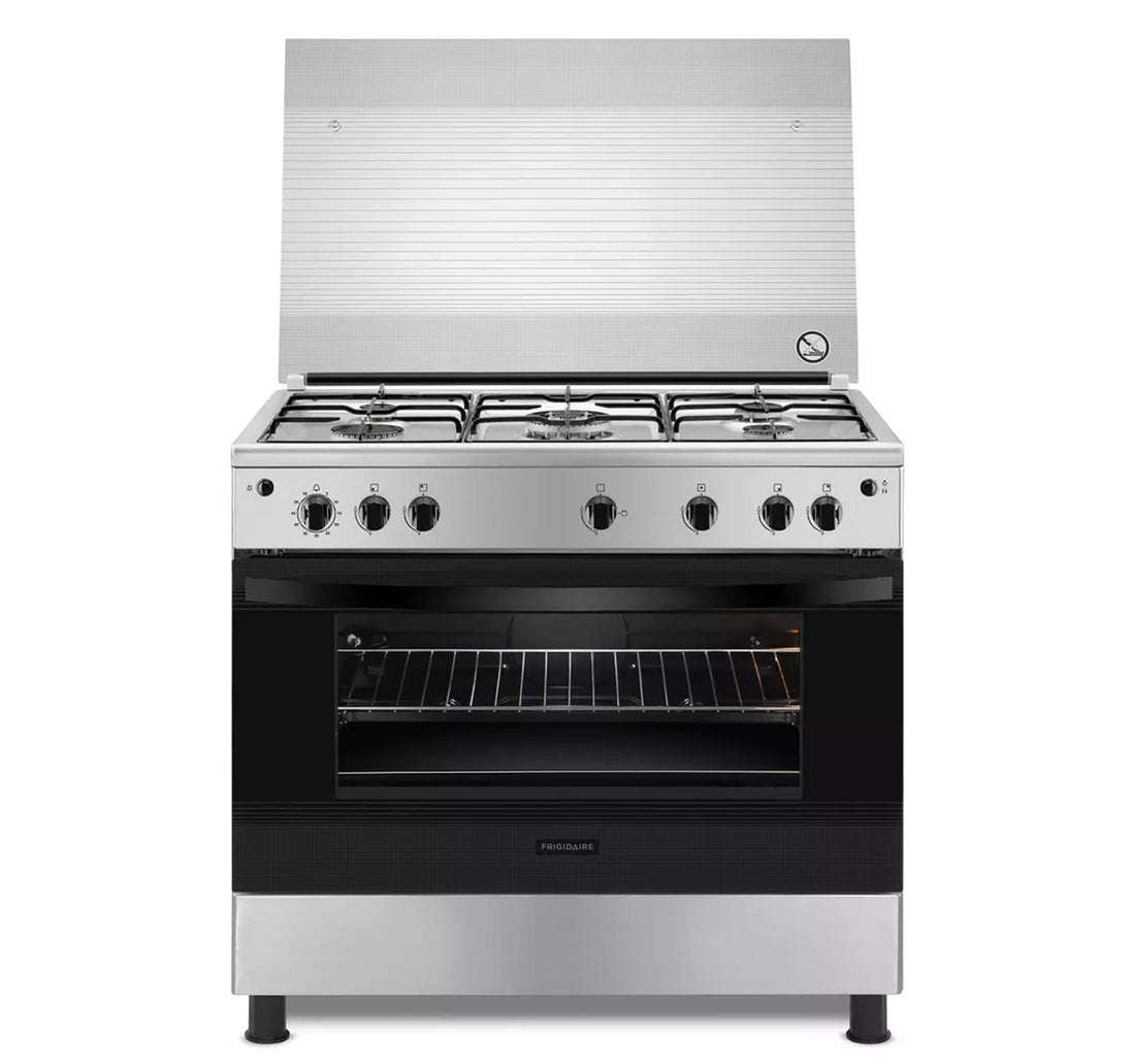 Frigidaire 5 Burners Free-Standing Gas Cooker, 90x60 cm, Stainless Steel, FNGJ90JGVP