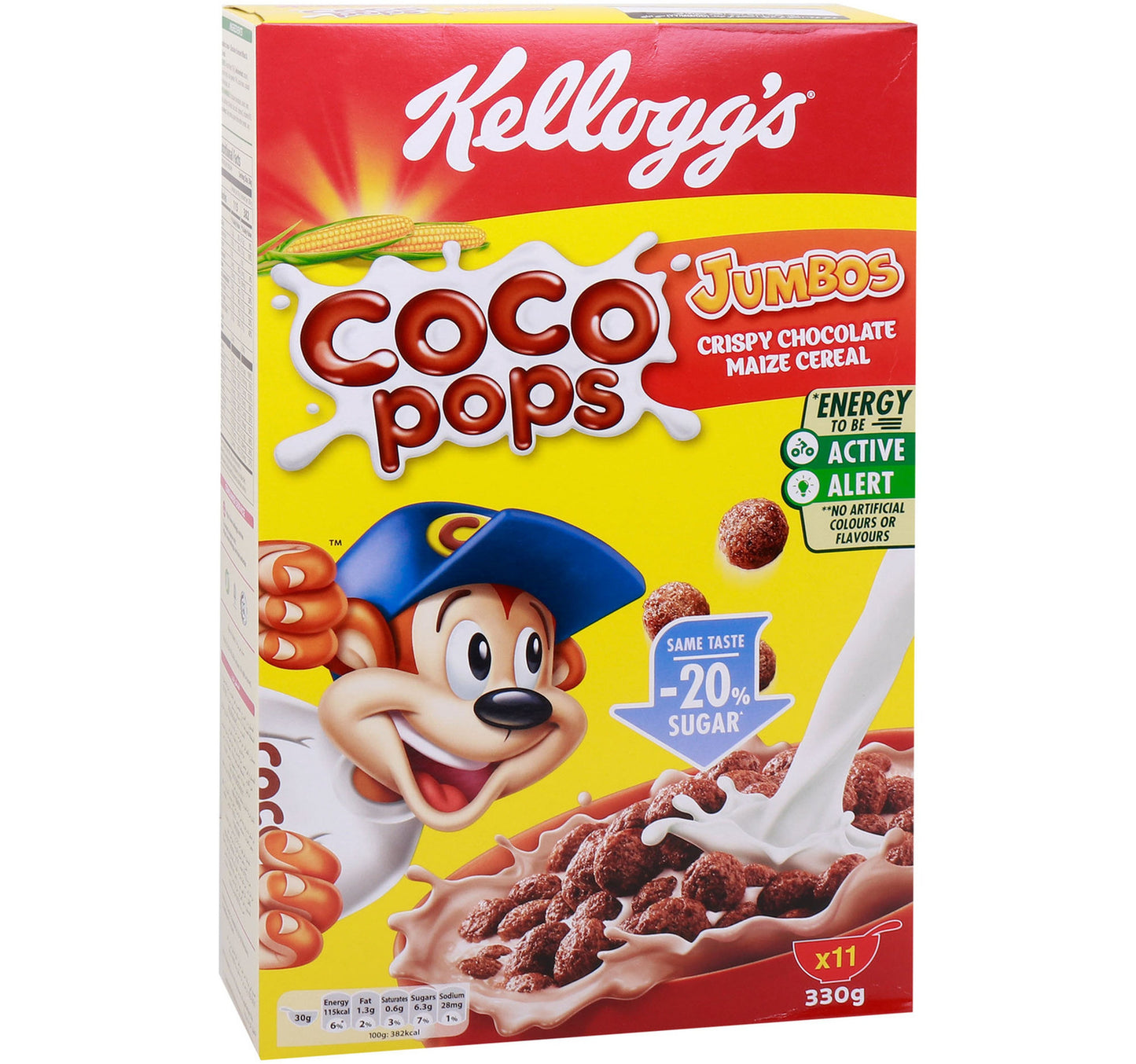 Kellogg's Coco Pops Jumbos Crispy Chocolate Maize Cereal 330 g
