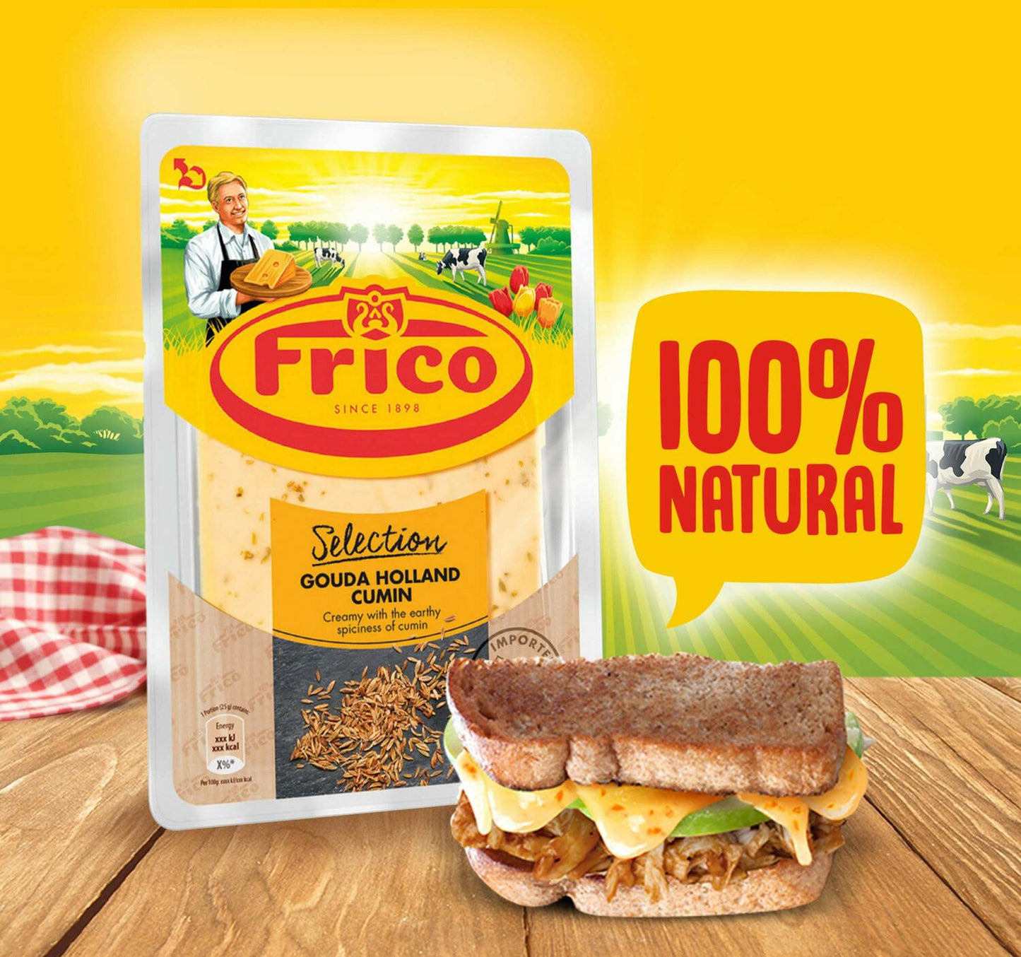 Frico Gouda Cumin Cheese Slices 150 g