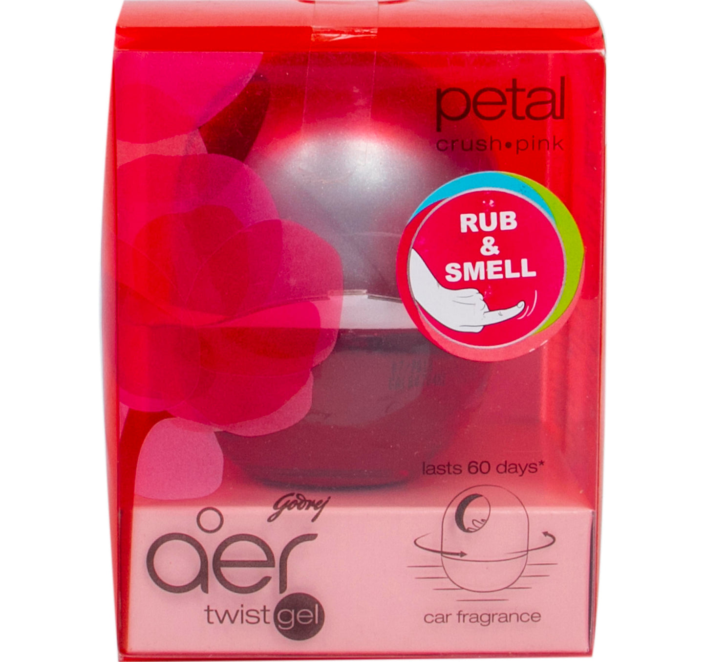 Aer Twist Gel Car Fragrance Petal Crush Pink 45 g