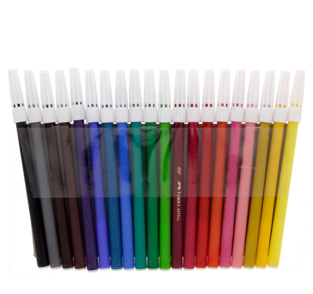 Faber-Castell Fibre Tip Color Pens 20 Pieces