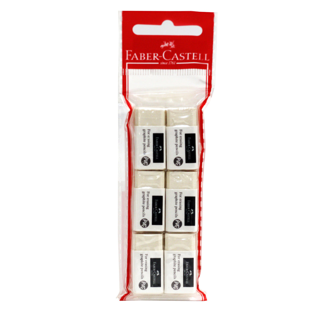 Faber Castell PVC Free Eraser W/S7086406 6 pcs