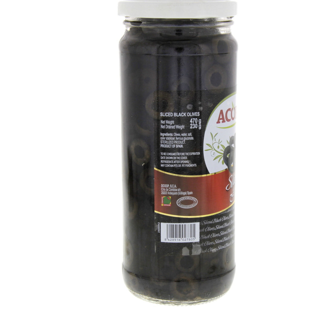 Acorsa Black Olives Sliced 230 g