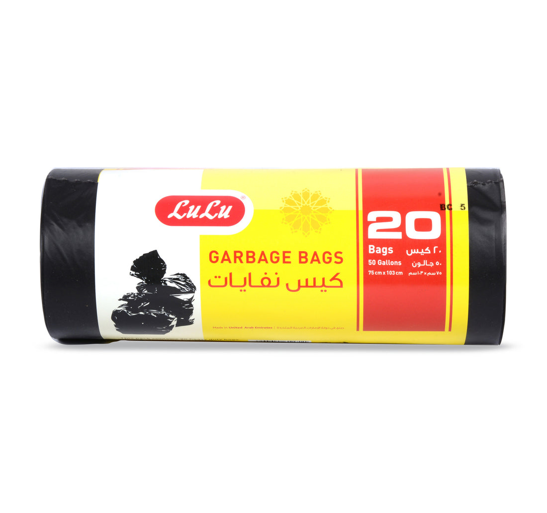 LuLu Garbage Bags 50 Gallons 75cm x 103cm 20pcs