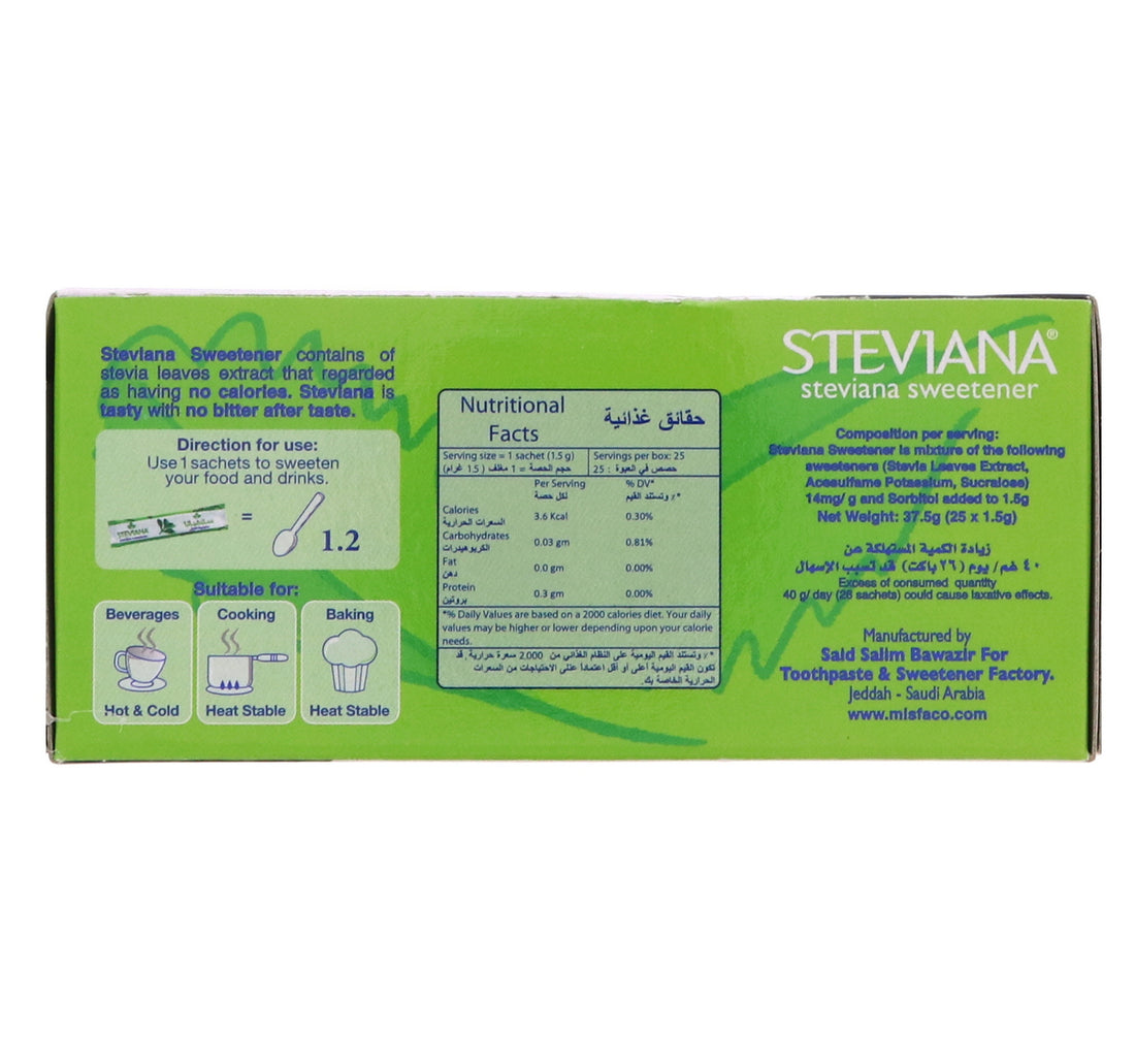 Steviana Sweetener From Stevia Leaves 37.5 g