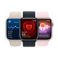 Apple Watch Series 9 GPS Smartwatch, 41 mm PRODUCTRED Aluminium Case with PRODUCTRED Sport Band, S/M, MRXG3