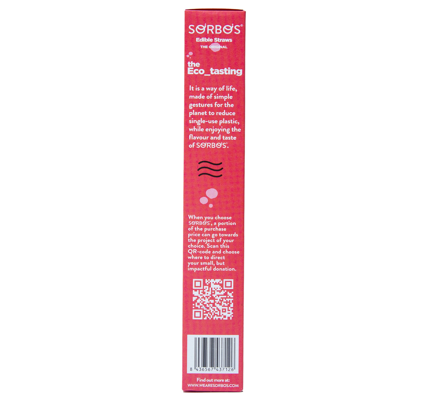 Sorbos Edible Straws Strawberry 128 g