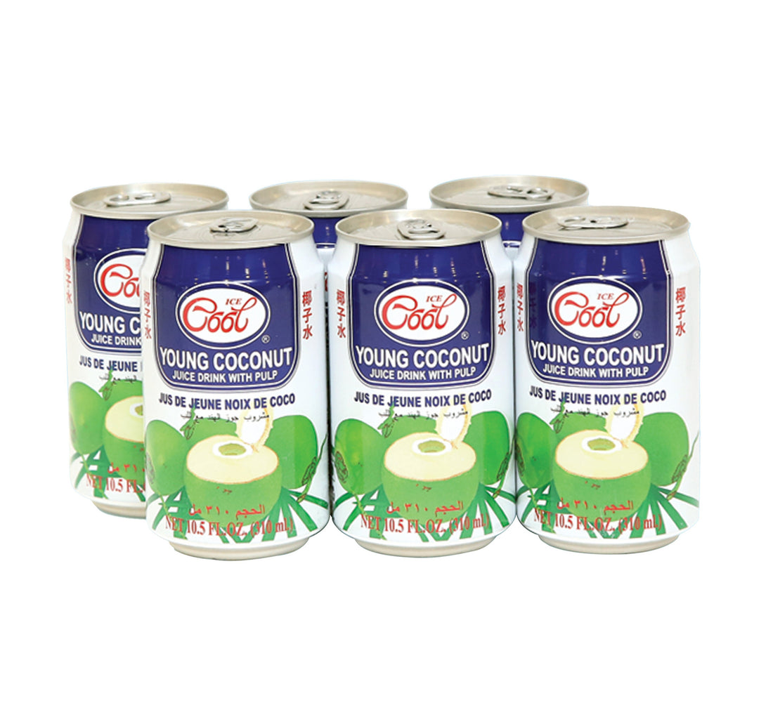 Ice Cool Young Coconut Juice Drink With Pulp 6 x 310 ml