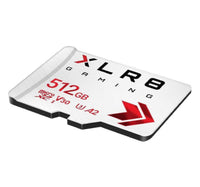 PNY Memory Card XLR8 Gaming MicroSD Class 10 U3 V30 512GB White P-SDU512V32100XR-GE