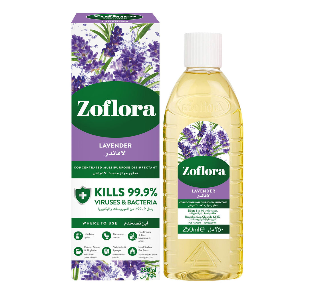 مطهر زوفلورا المركز متعدد الأغراض برائحة اللافندر 250 مل