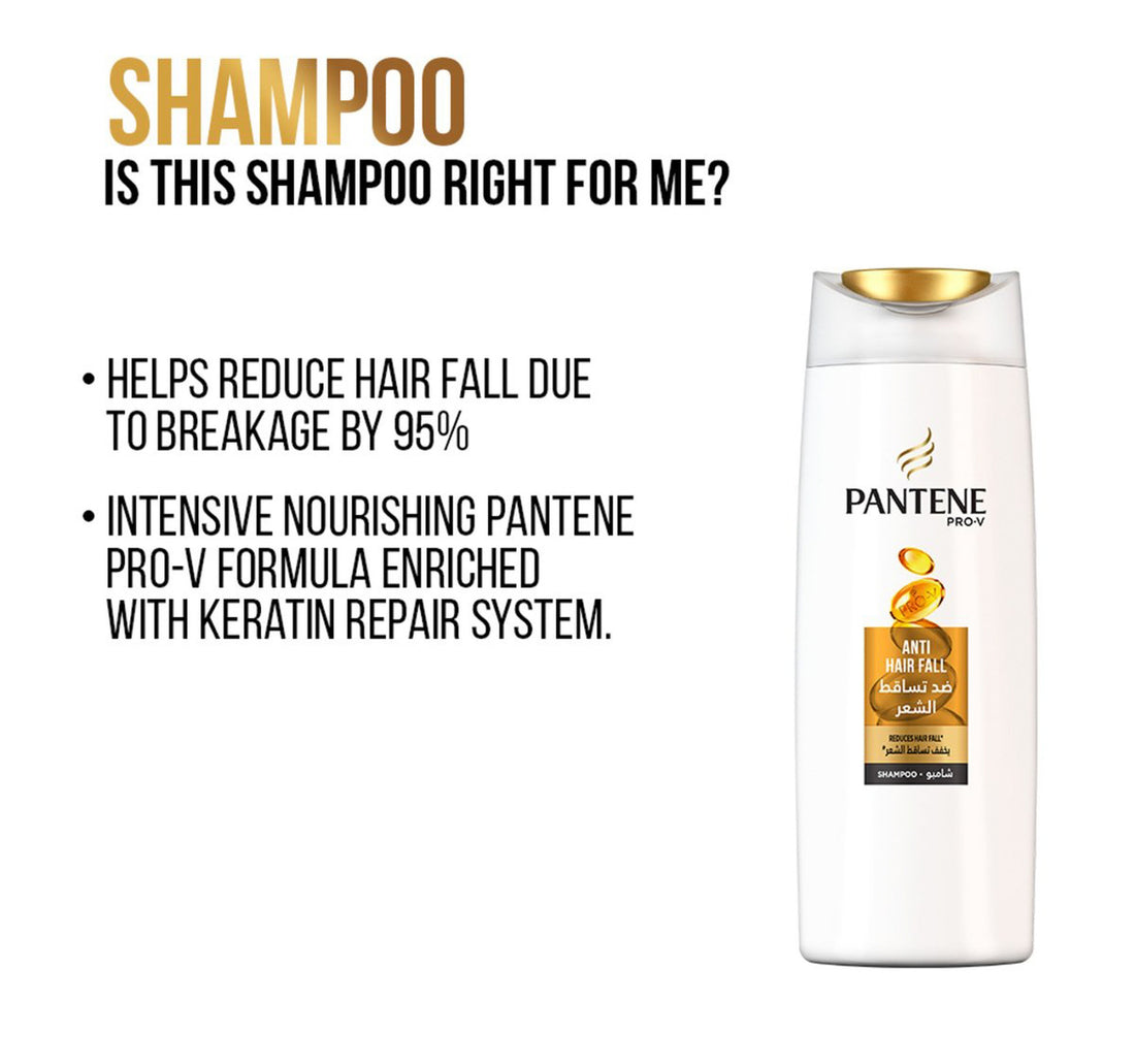 Pantene Anti-Hair Fall Shampoo 2 x 400 ml + Conditioner 360 ml