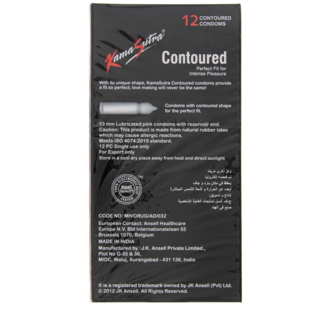 Kamasutra Contoured Condoms 12 pcs