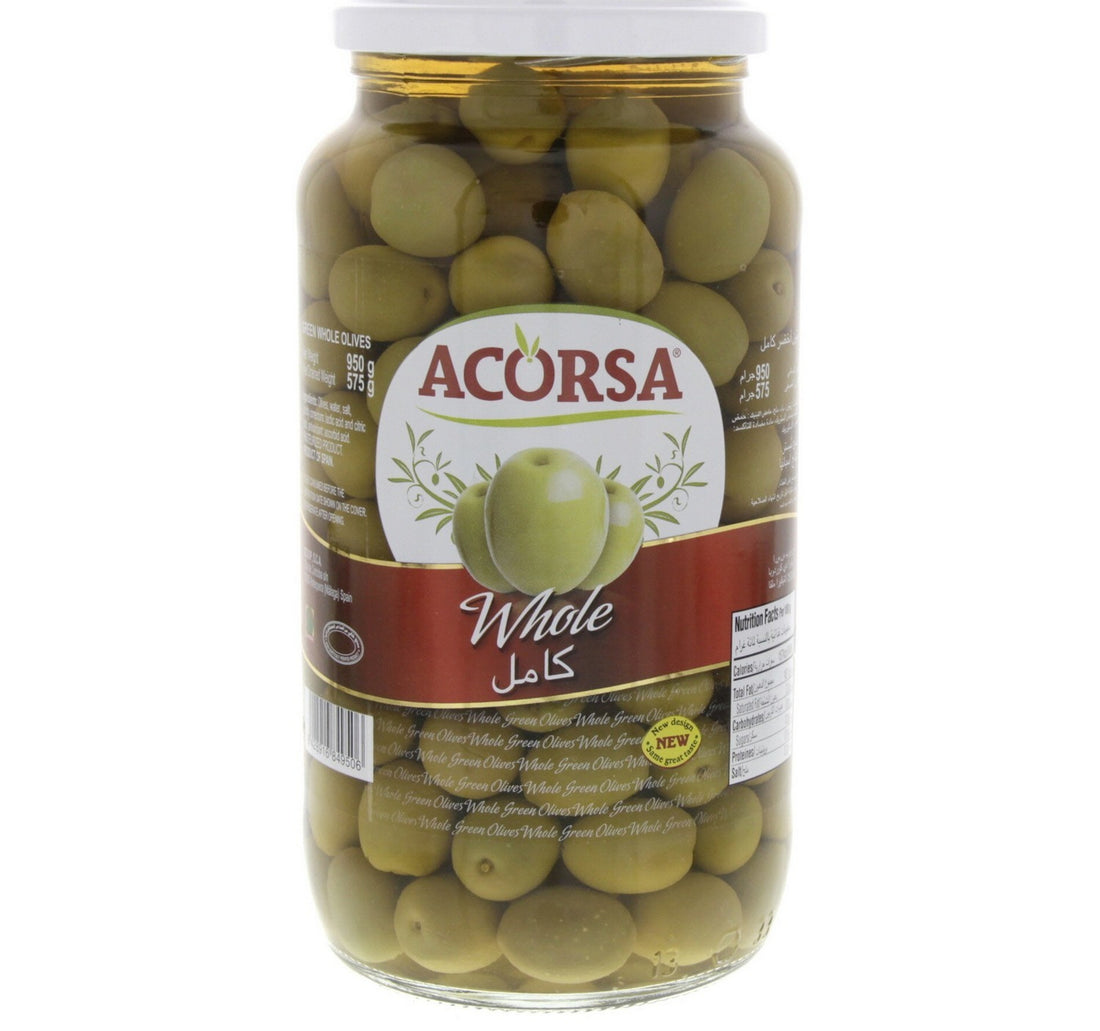 Acorsa Whole Green Olives 575 g