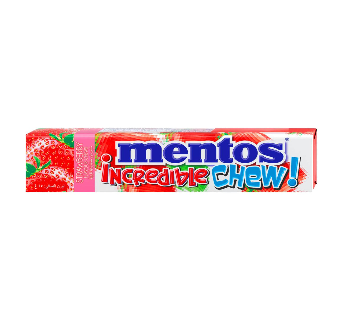 Mentos Incredible Chew with Strawberry Flavour 45 g