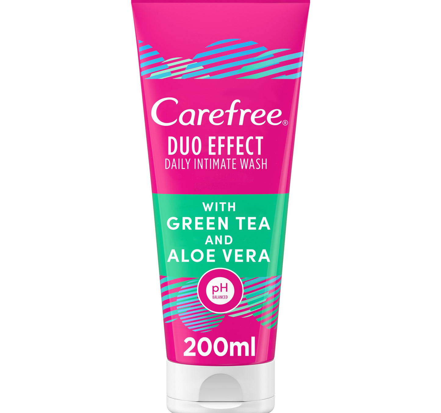 Carefree Daily Intimate Wash Duo Effect with Green Tea and Aloe Vera 200 ml