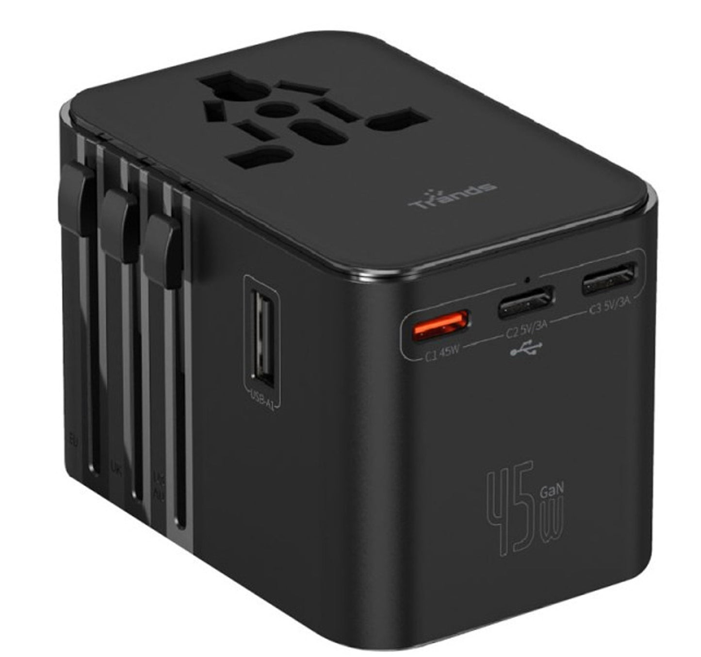Trands Universal Power Adapter, Black, TR-UAD862
