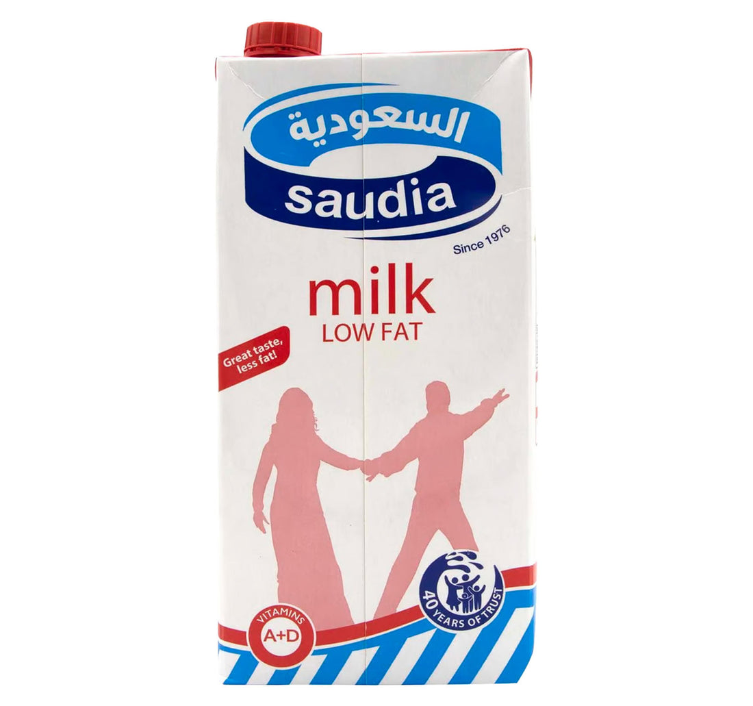 Saudia UHT Low Fat Milk 4 x 1 Litre