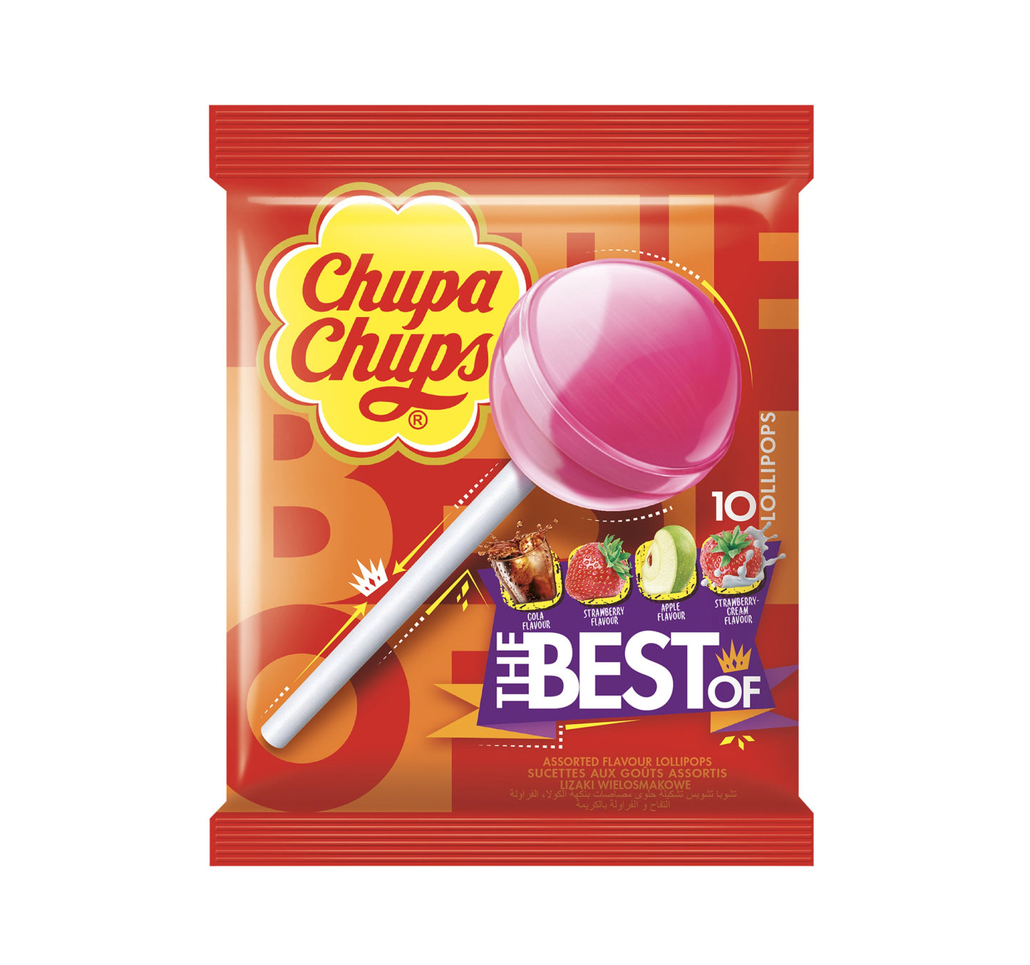 Chupa Chups Assorted Flavoured Lollipops 10pcs