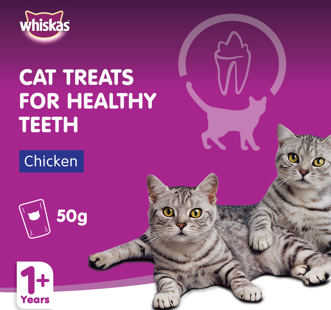 Whiskas Chicken Dentabites Treats for Adult Cats 1+ Years 50 g