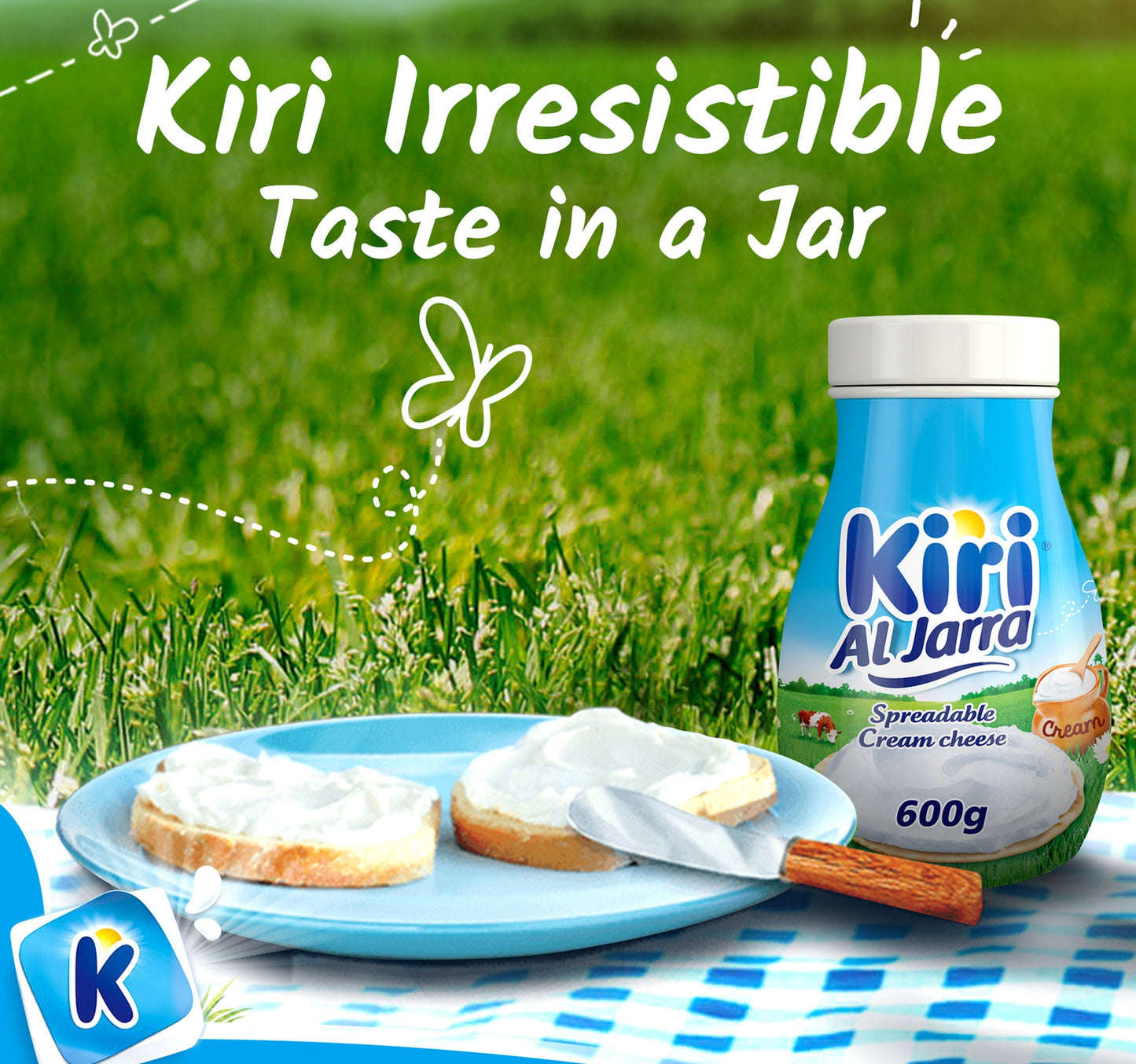 Kiri Jarra Spreadable Cream Cheese Jar 600 g Sultan Center