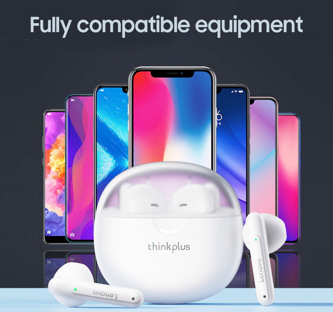 Lenovo Thinkplus LP1 Pro True Wireless Earphones Bluetooth 5.1 HIFI Gaming Headset - Silver