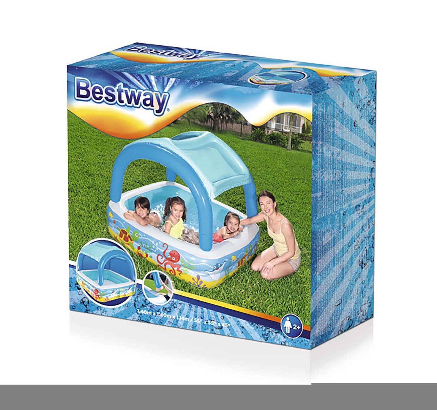 Bestway Canopy Play Pool 52192, 140 x 140 x 114 cm